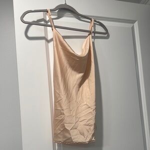 Elegant Peach Cowl Neck Top